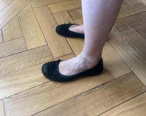 Ballerina Chaussures aux pieds nus qui s'adaptent à tout: tordre les velours noirs