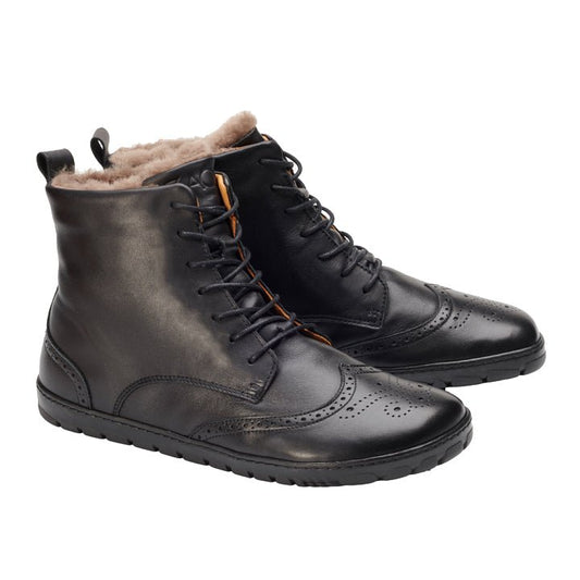 QUINTIC Winter Brogue Black - ZAQQ Barfußschuhe