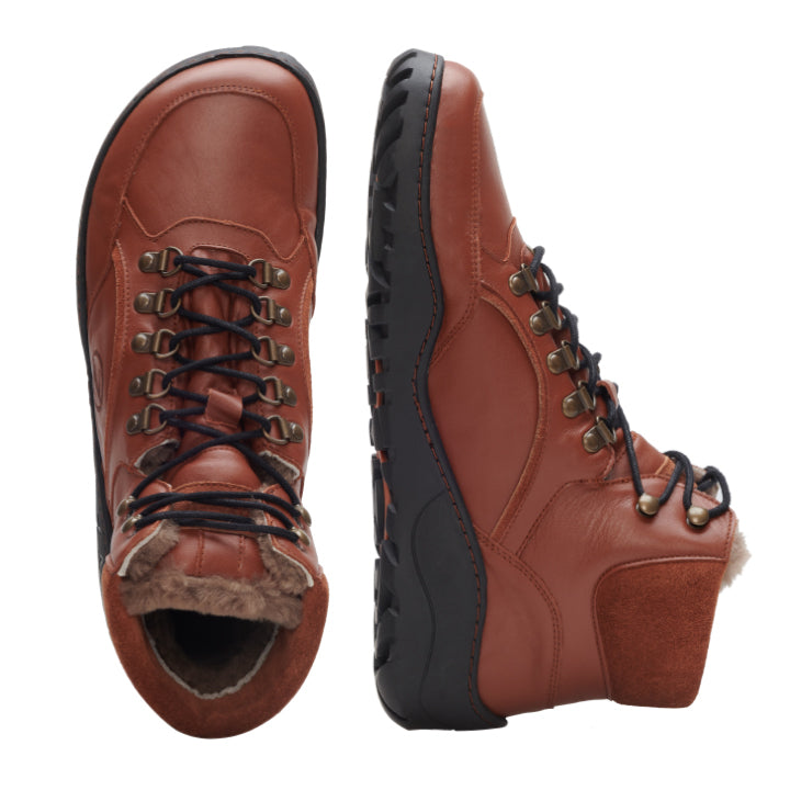 TREQ Cognac Winter Waterproof - ZAQQ Barfußschuhe