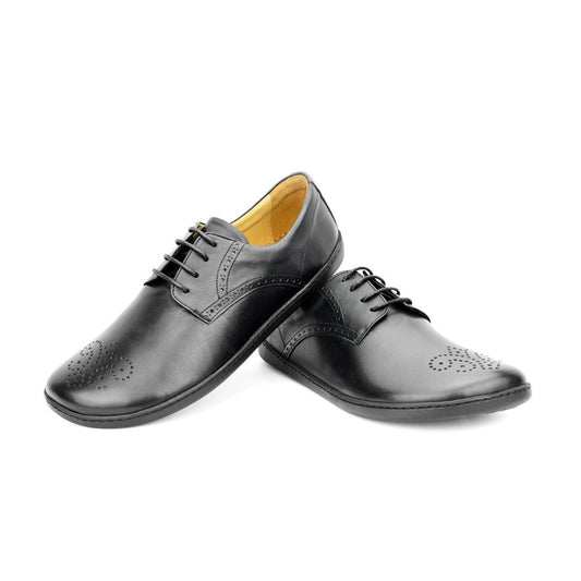 PEAQ Brogue Black - ZAQQ Barfußschuhe