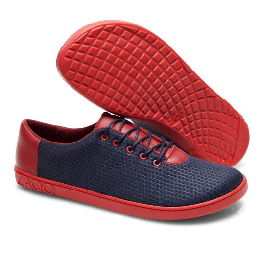 QARO Navy Red - ZAQQ Barfußschuhe